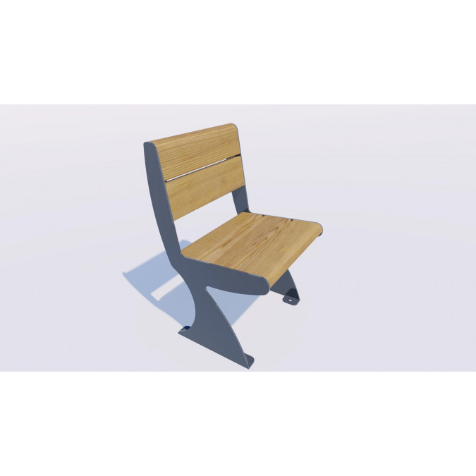 Стул уличный на металлических ножках со спинкой SМ-2.35