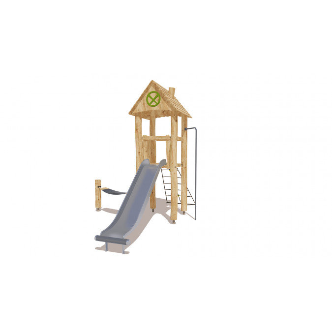 Play complex with a slide made of stainless steel "Eco" KRN-21
