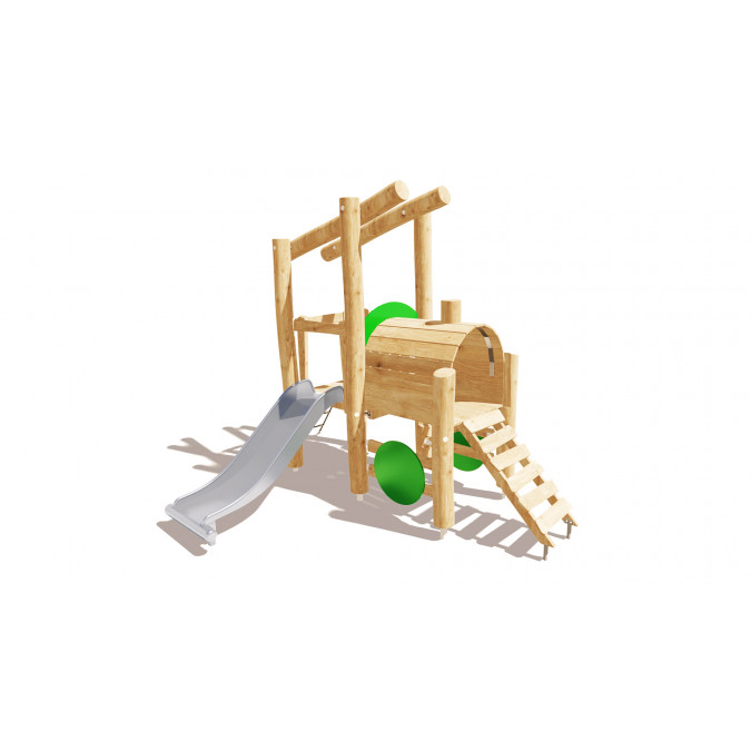 Play complex with a slide made of stainless steel "Eco" KRN-24