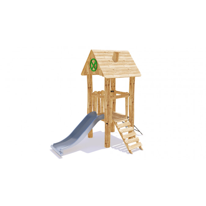 Play complex with a slide made of stainless steel "Eco" KRN-32