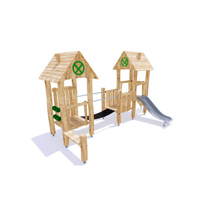 Play complex with a slide made of stainless steel "Eco" KRN-34
