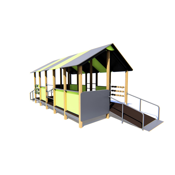 Arbor house with a ramp for children with specific needs_ IN - 12.02