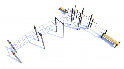 Cascade of horizontal bars