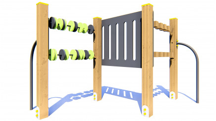Playground complex with abacus for children with special needs