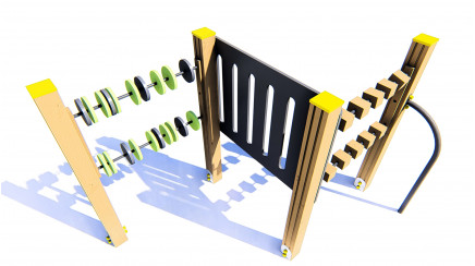 Playground complex with abacus for children with special needs