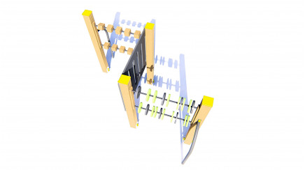 Playground complex with abacus for children with special needs