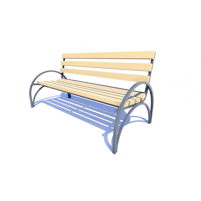 Bench with metal frame DM-2.04