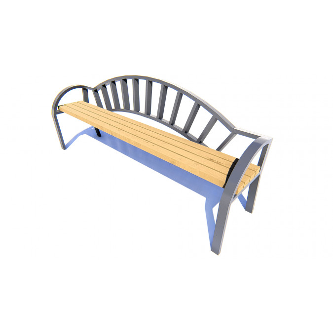 Bench with metal frame DM-2.08