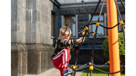 Children's playground rope complex
