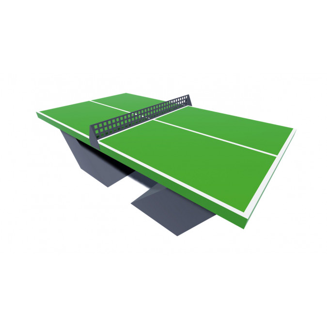 Tennis table on a metal base, with a anti-vandal concrete top SO-9.66