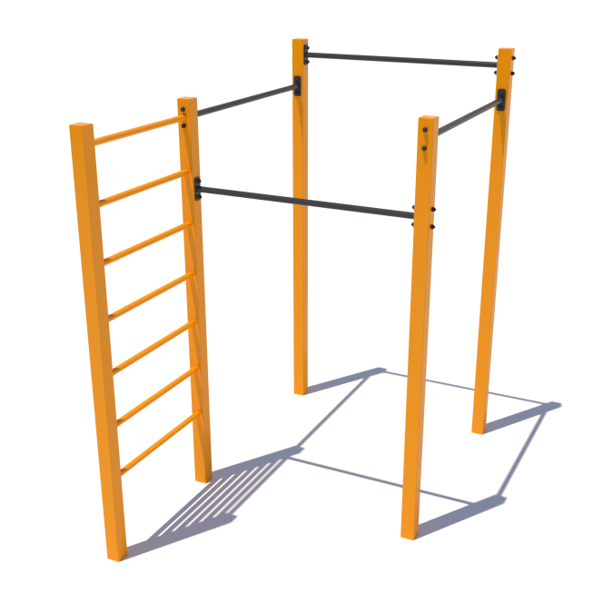 Mega horizontal bars with swedish wall SO-9.75