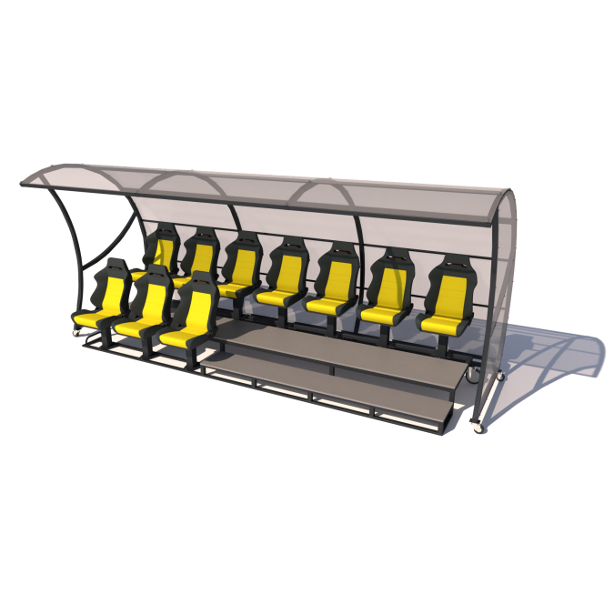 The bench is movable for 10 seats SO-9.80.1