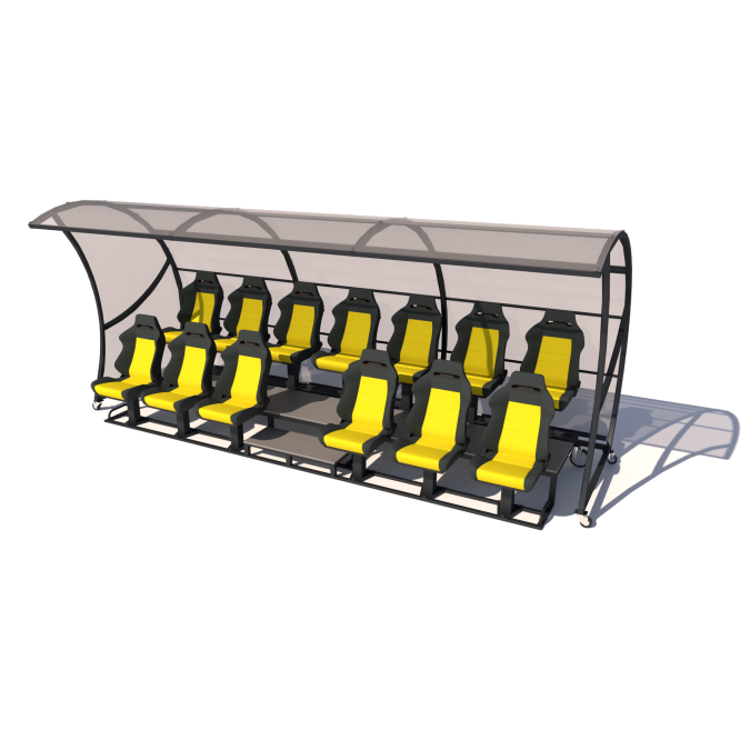 The bench is movable for 13 seats SO-9.80.2