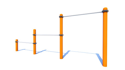 Triple cascade of horizontal bars