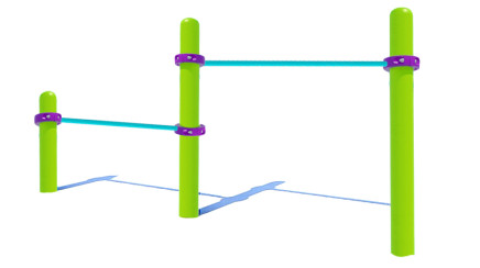 Double cascade of horizontal bars