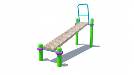 Bench with an emphasis for the press